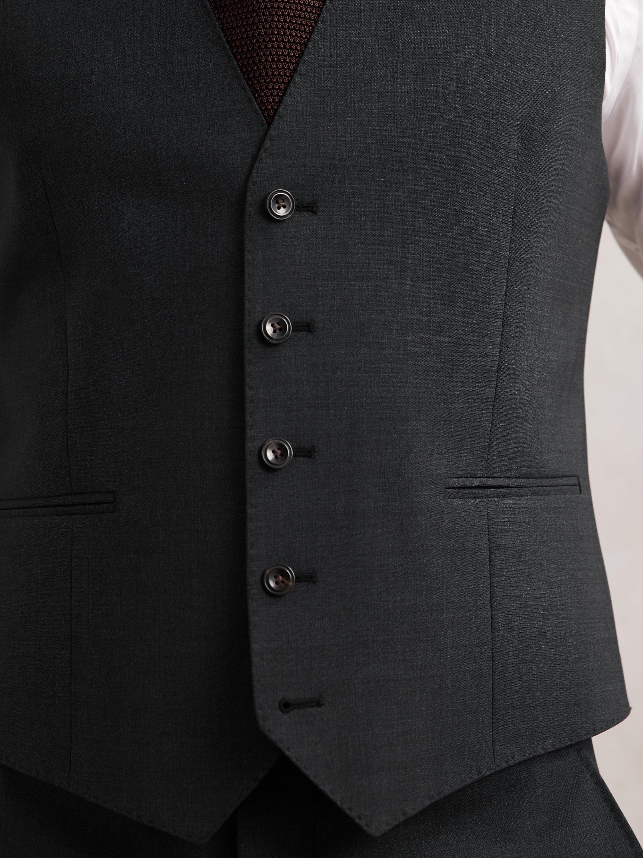 Product image 5 of 5, which shows Reiss Promise Single Breasted Wool Blend Waistcoat, Grey, 36