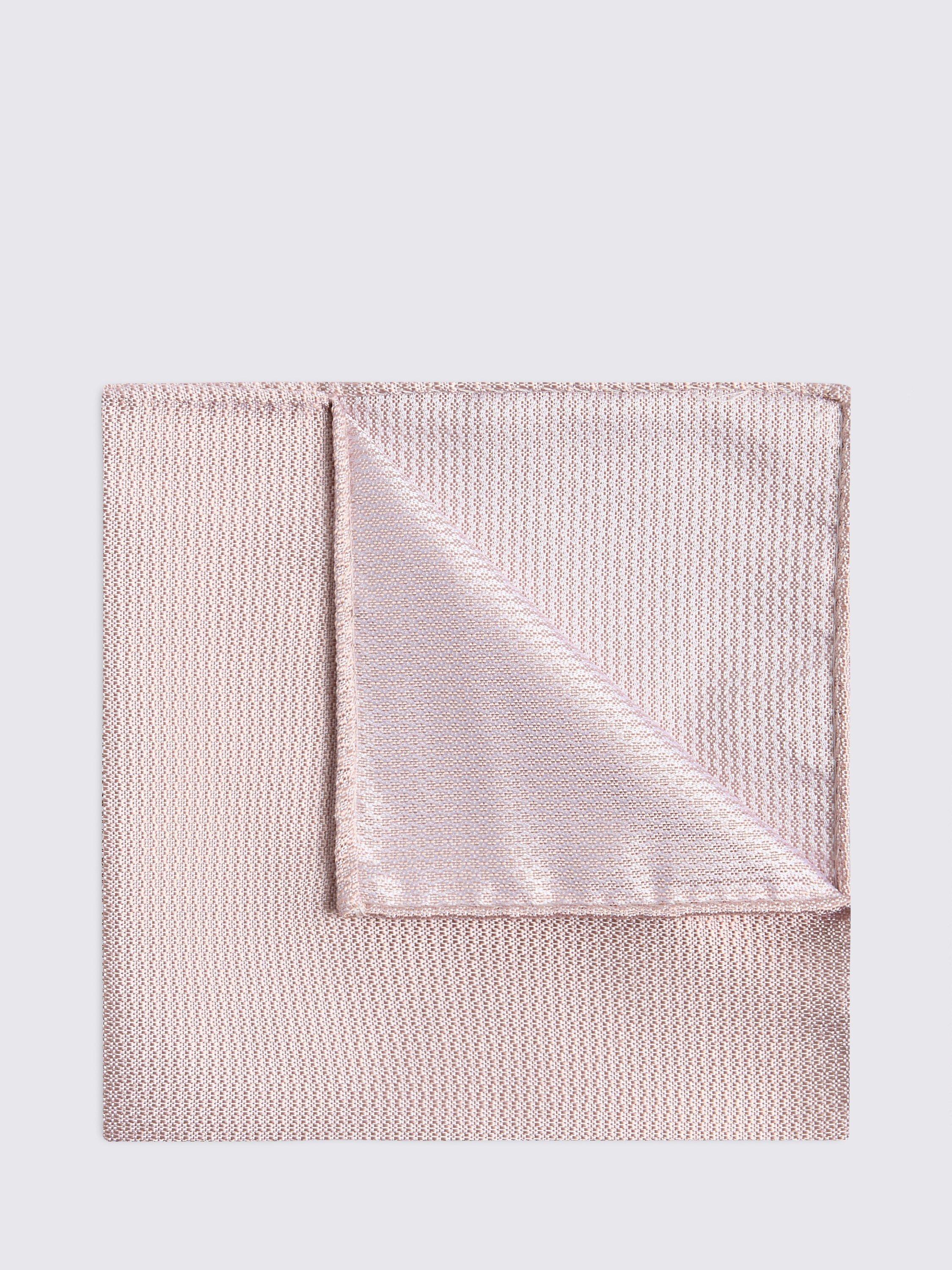 Product image 1 of 3, which shows Moss Silk Pocket Square, Dusty Pink