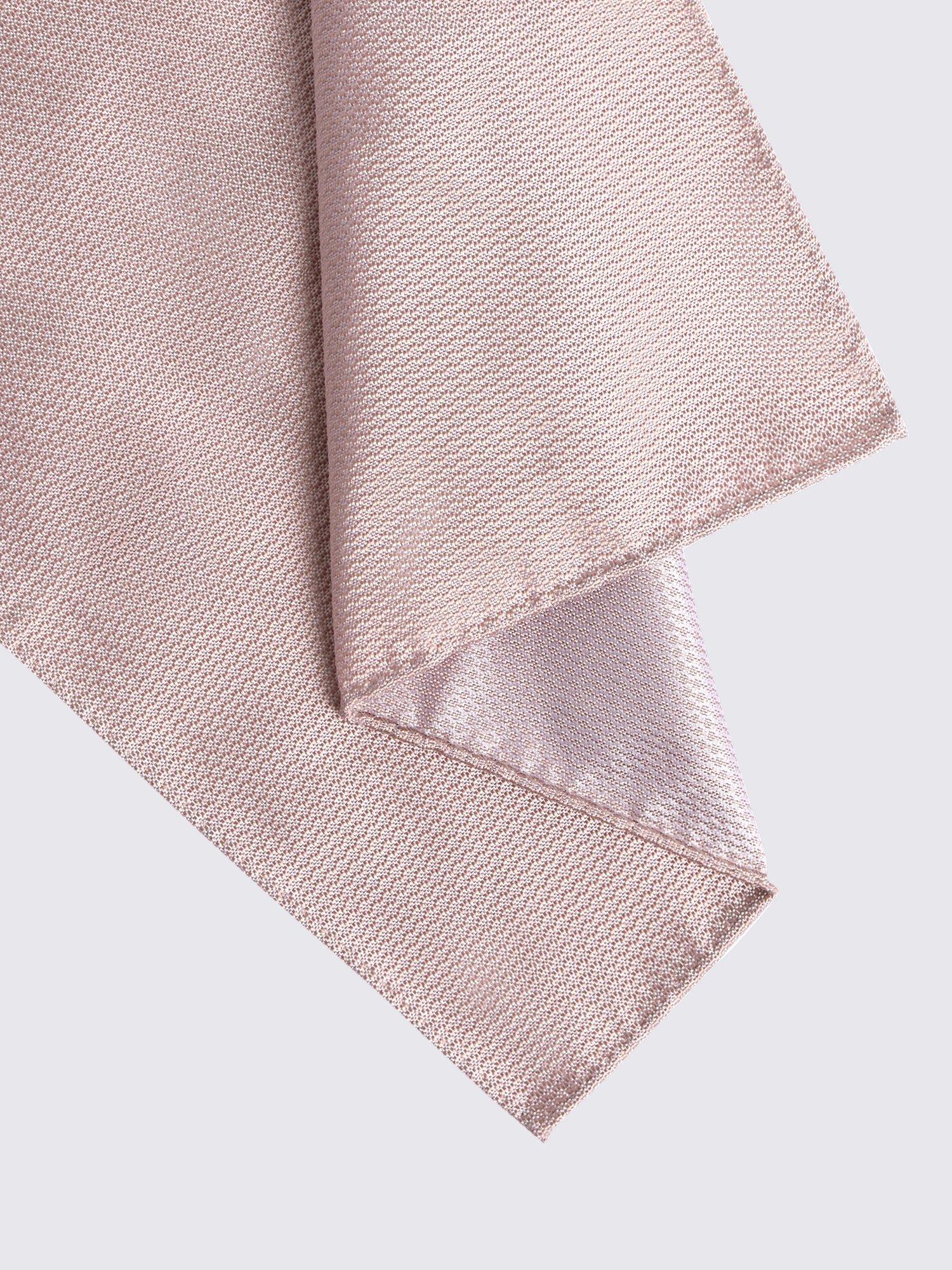 Product image 2 of 3, which shows Moss Silk Pocket Square, Dusty Pink