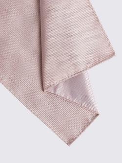Moss Silk Pocket Square - view 2, Dusty Pink