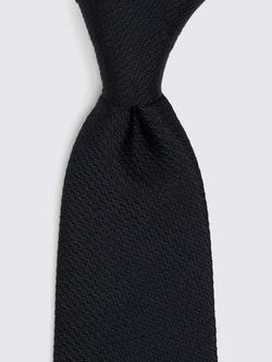 Moss Silk Tie - view 2, Black