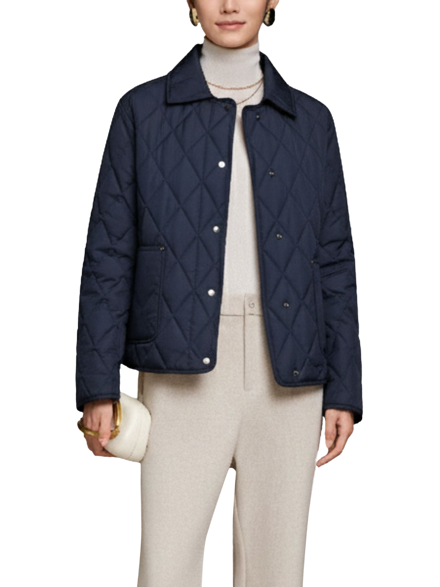Product image 1 of 5, which shows Bosideng Quilted Down Coat, Blue Navy, 4