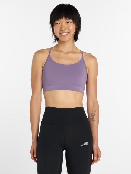 New Balance Essential Yoga Sports Bra, Candied Violet, Candied Violet