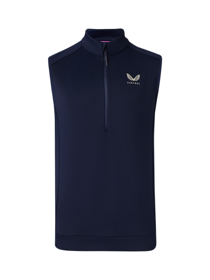 Castore Golf Flex Half Zip Gilet, Navy/Alloy, Navy/Alloy