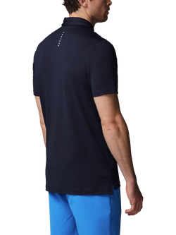Castore Golf Essential Short Sleeve Polo Top, Navy / Alloy - view 2, Navy / Alloy