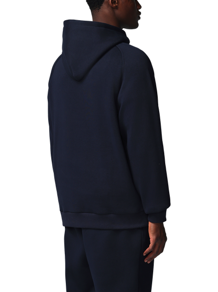 Castore Adapt Long Sleeve Cotton Blend Fleece Hoodie, Black/Gunmetal - view 2, Black/ Gunmetal