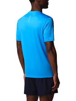 Castore Adapt All-Over Print Short Sleeve T-Shirt, Ibiza Blue/White - view 2, Ibiza Blue / White