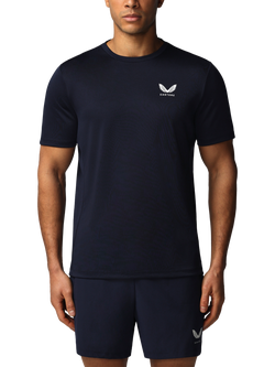 Castore Adapt Short Sleeve T-Shirt, Navy/White, Navy/ White