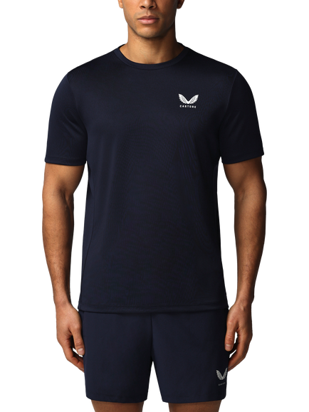 Castore Adapt Short Sleeve T-Shirt, Navy/White, Navy/ White