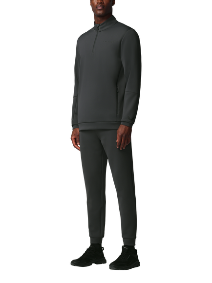 Castore Flex Long Sleeve Quarter Zip Sweatshirt, Gunmetal/Black - view 2, Gunmetal/Black