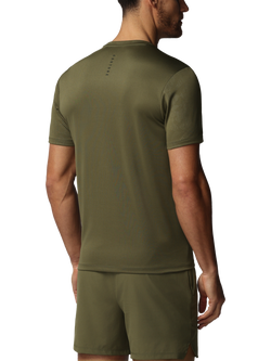 Castore Adapt All-Over Print Short Sleeve T-Shirt, Ivy Green/Black - view 2, Ivy Green/ Black