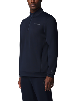 Castore Flex Long Sleeve Quarter Zip Sweatshirt, Navy/Pewter, Navy/Pewter