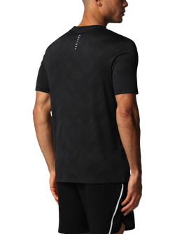 Castore Flex Engineered Short Sleeve T-Shirt, Black/Silver - view 2, Black / Silver