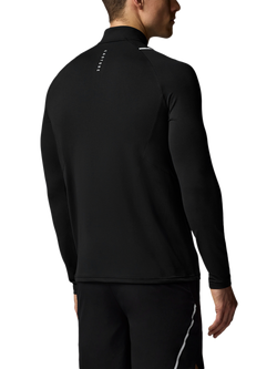Castore Apex Quarter Zip Long Sleeve Top, Black/Silver - view 2, Black / Silver