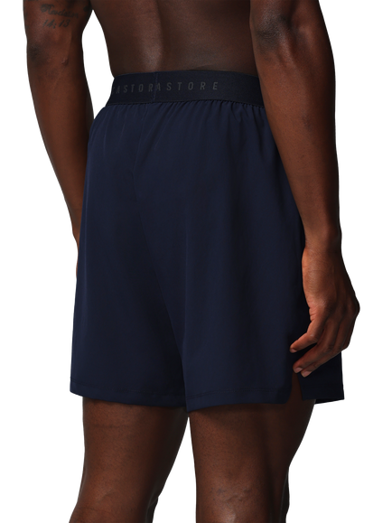 Castore Adapt 7" Elastic Shorts, Navy/White - view 2, Navy/ White