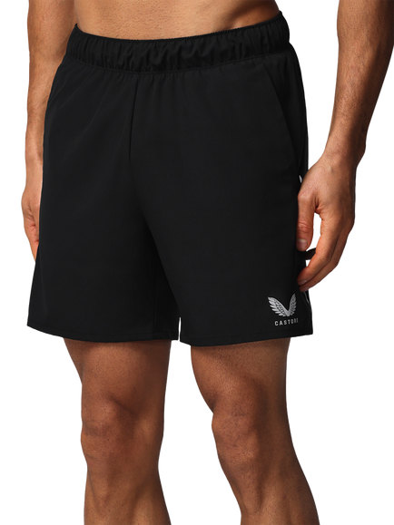 Castore Flex Shorts with Inner Brief, Black/Silver, Black / Silver