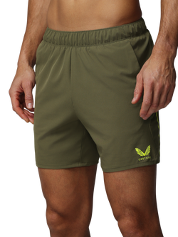 Castore Flex Shorts with Inner Brief, Ivy Green/Black, Ivy Green/ Black