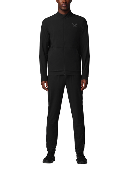 Castore Flex Long Sleeve Tech Training Jacket, Black/Gunmetal - view 2, Black/ Gunmetal