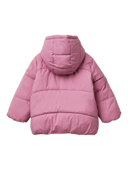 Benetton Kids' Fleece-Lined Hood Long Sleeve Jacket - view 2, Pink