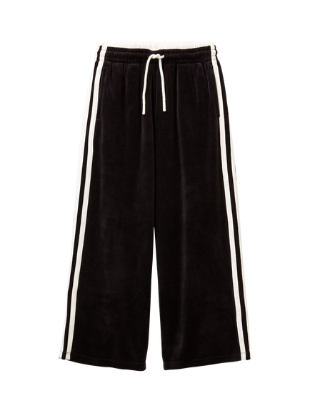 Benetton Kids' Cotton Blend Stripe Joggers, Black, Black