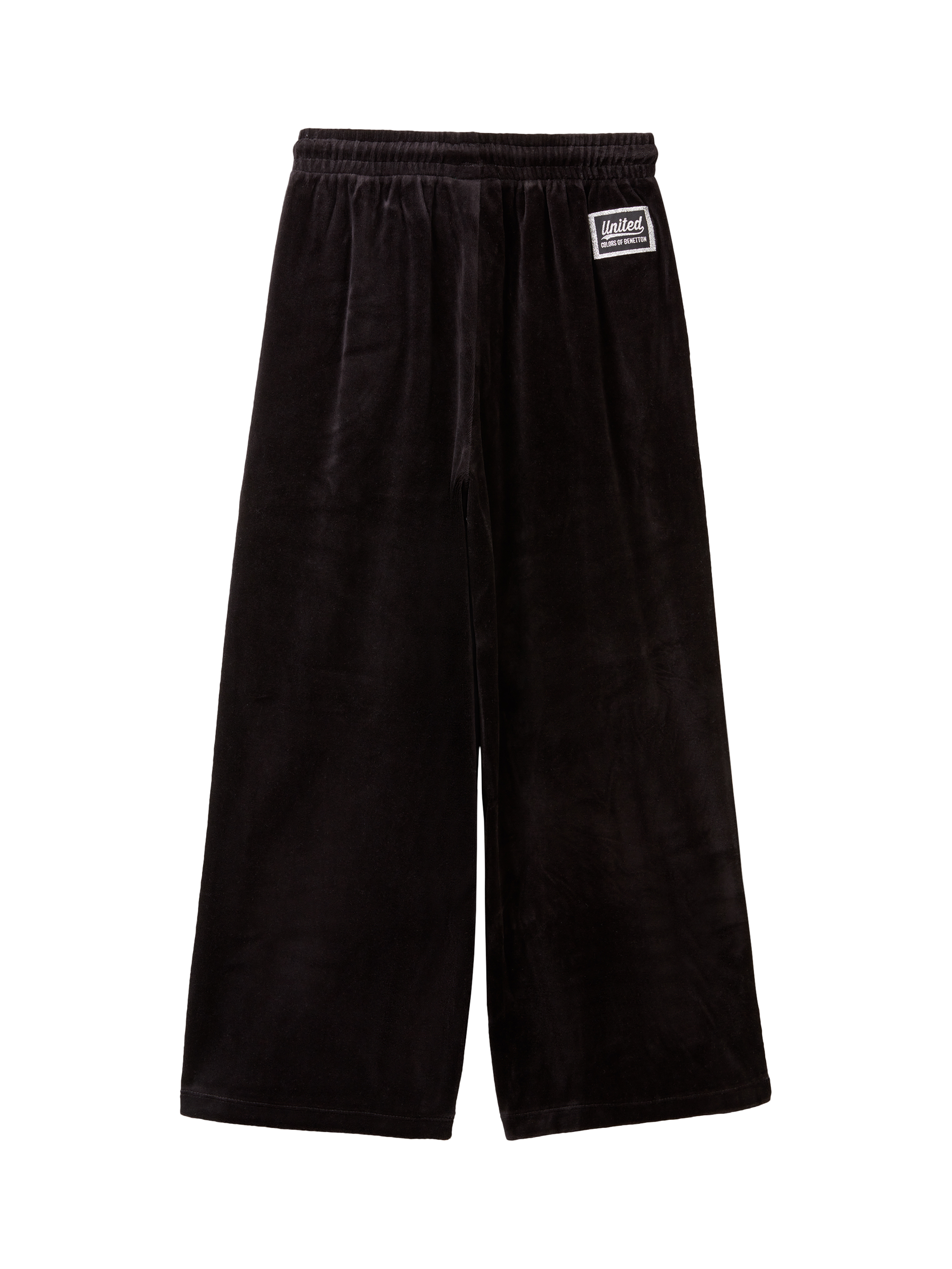 Product image 2 of 3, which shows Benetton Kids' Cotton Blend Stripe Joggers, Black, 11-12 years