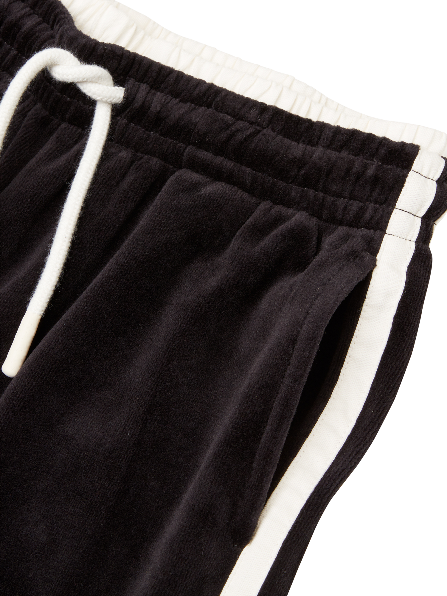 Product image 3 of 3, which shows Benetton Kids' Cotton Blend Stripe Joggers, Black, 11-12 years