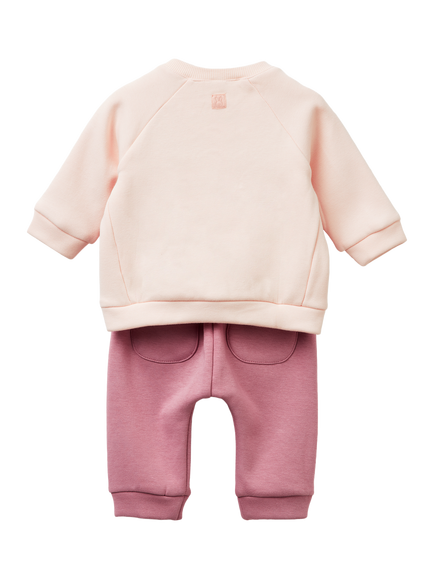 Benetton Kids' Long Sleeve Crew Neck Jumper Set - view 2, Pink