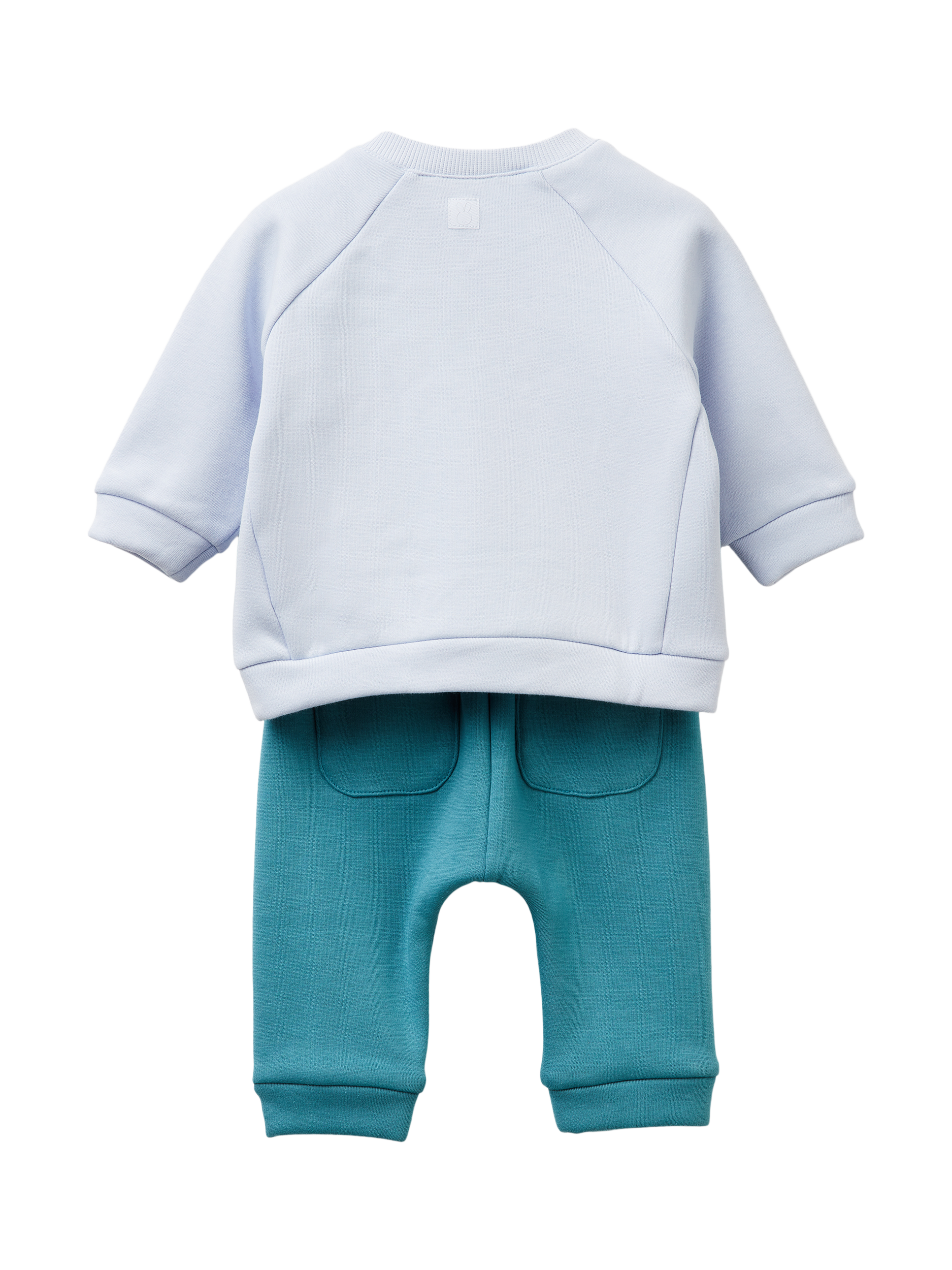 Product image 2 of 4, which shows Benetton Kids' Long Sleeve Jumper Cosy Set , Blue, 0-1 mths