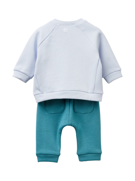 Benetton Kids' Long Sleeve Jumper Cosy Set - view 2, Blue