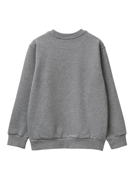 Benetton Kids' Crew Neck Long Sleeve Sweatshirt - view 2, Grey