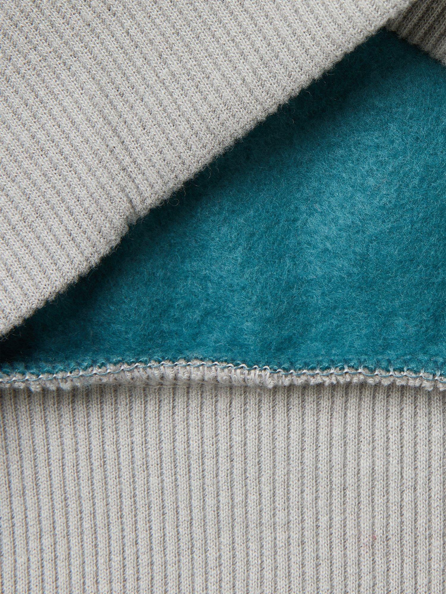 Product image 3 of 3, which shows Benetton Kids' Brushed Cotton Blend Logo Sweatshirt, Blue/Multi, 6-7 years