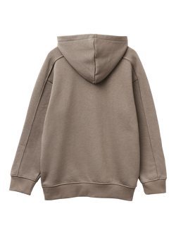 Benetton Kids' Cotton Blend Wolf Print Hoodie, Brown - view 2, Brown