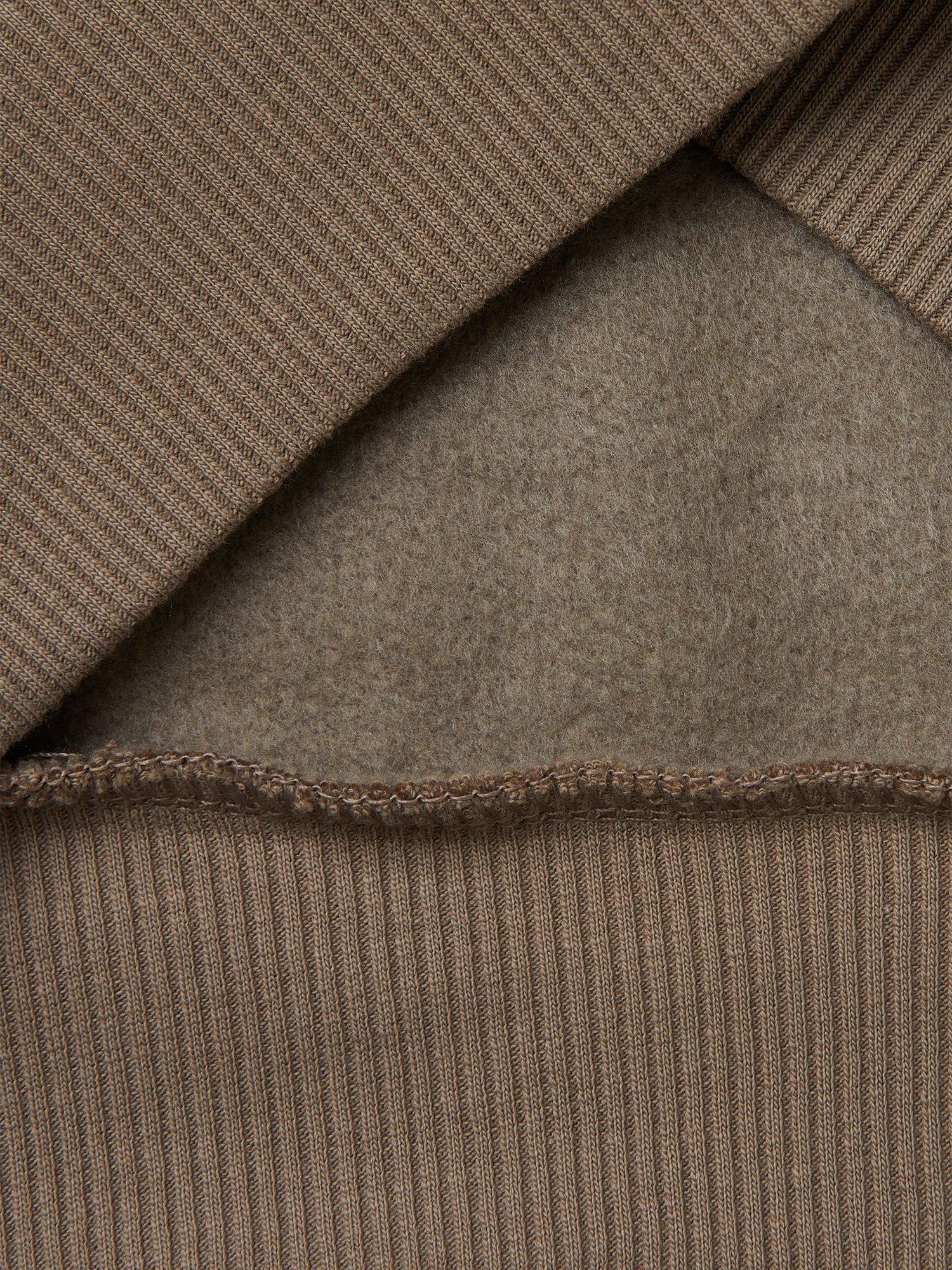 Product image 3 of 3, which shows Benetton Kids' Brushed Cotton Blend Logo Sweatshirt, Brown, 6-7 years