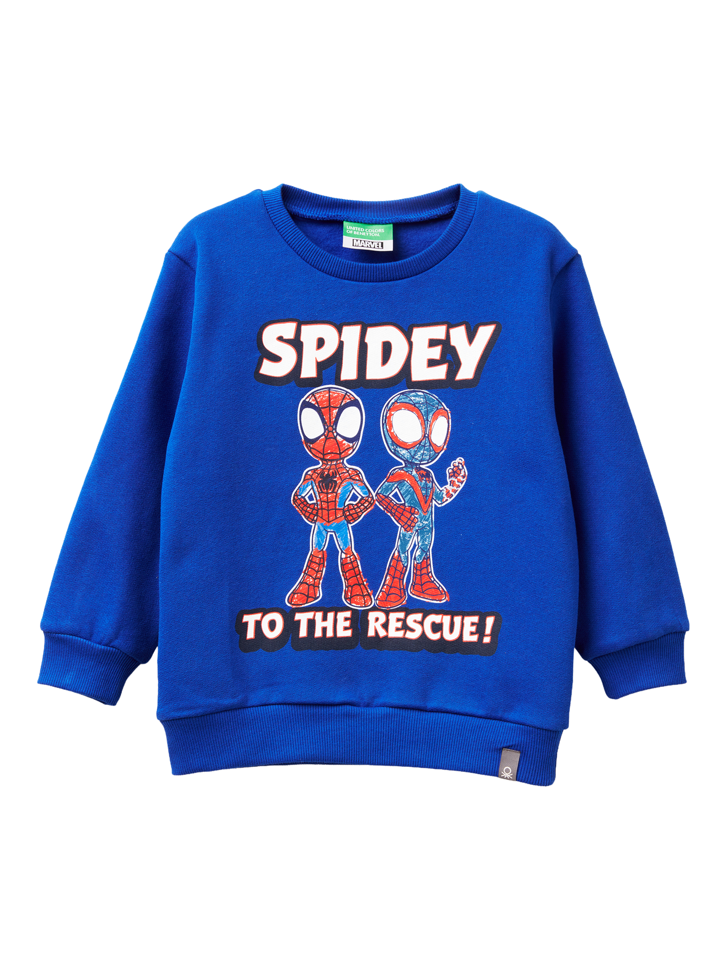 Benetton Kids' Brushed Back-Face Fleece Regular Jumper