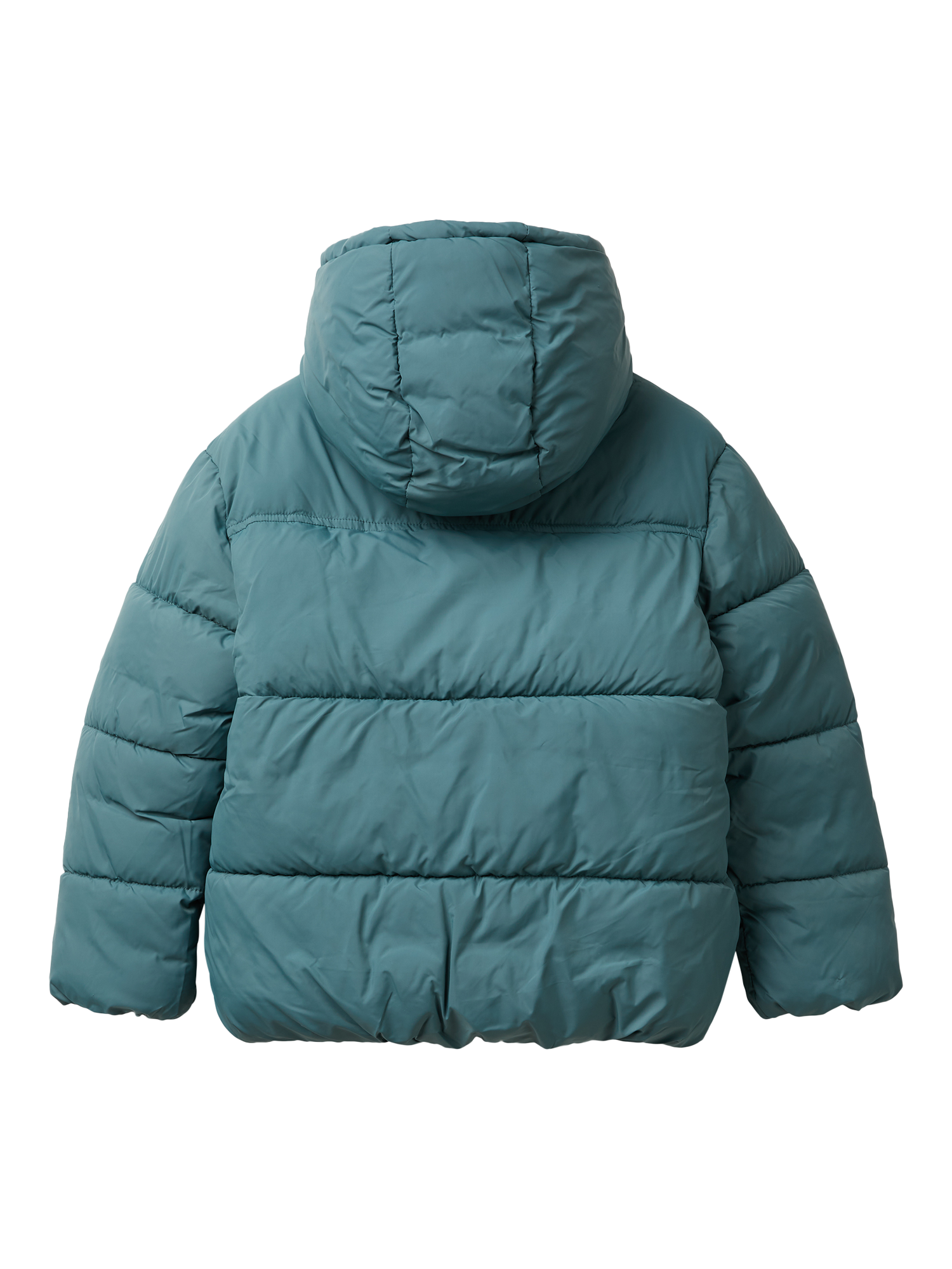 Product image 2 of 3, which shows Benetton Kids' Hooded Puffer Coat, Grey, 6-7 years