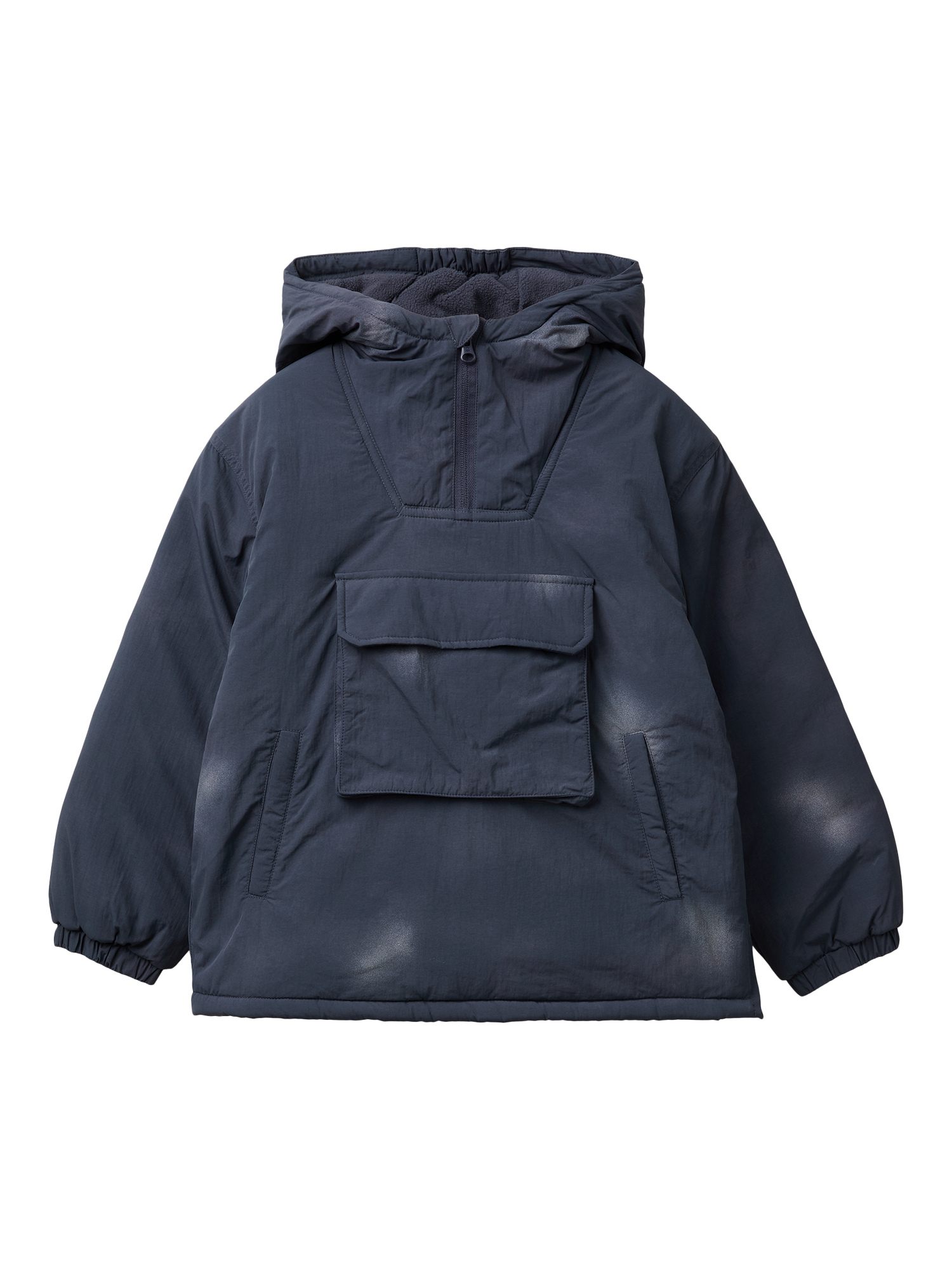 Product image 1 of 3, which shows Benetton Kids' Long Sleeve Hooded Anorak Jacket , Navy, 6-7 yrs