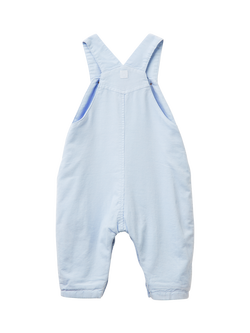 Benetton Kids' Newborn Button Fastening Salopettes - view 2, Blue