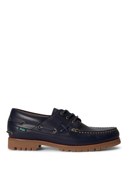 Polo Ralph Lauren Ranger Leather Boat Shoes, Navy, Navy