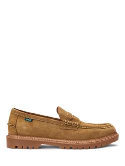 Polo Ralph Lauren Jett Penny Suede Loafers, Desert Tan, Desert Tan
