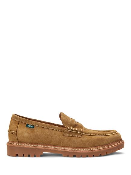 Polo Ralph Lauren Jett Penny Suede Loafers, Desert Tan, Desert Tan