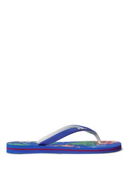 Polo Ralph Lauren Bolt Tropical Flip Flops, Blue, Blue