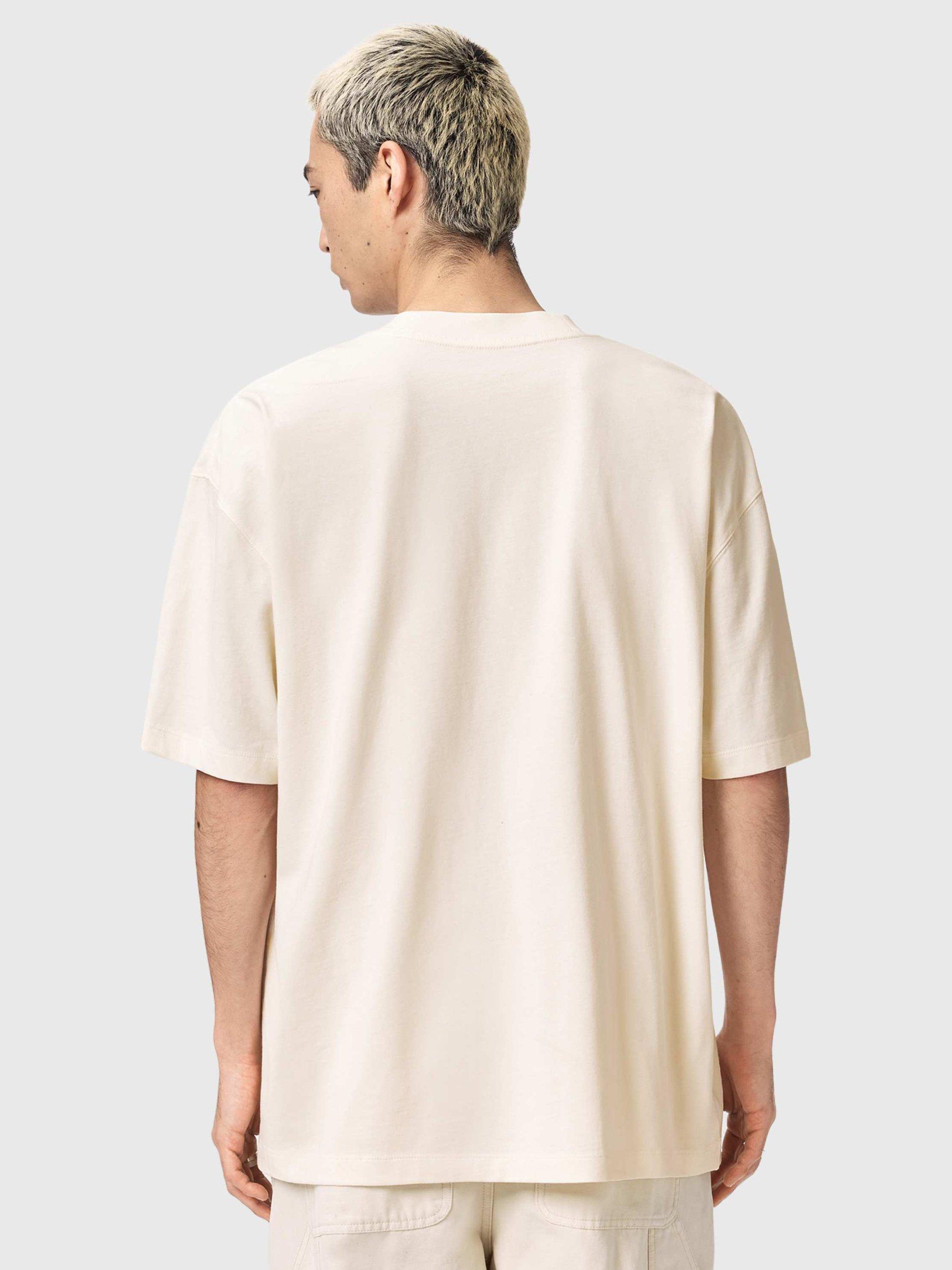 Product image 2 of 11, which shows AllSaints Mikro Logo Crew Neck T-Shirt, White, L