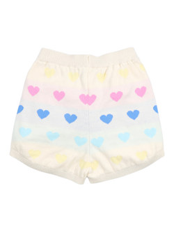 The New Society Kids' Pinpilin Heart Print Shorts, Multi Hearts - view 2, Multi Hearts
