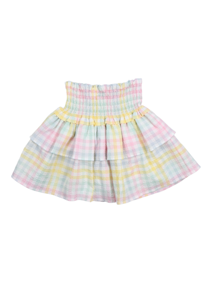 The New Society Kids' Mallow Skirt, Mallow Check - view 2, Mallow Check