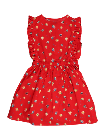 The New Society Kids' Amapola Dress, Amapola Print - view 2, Amapola Print