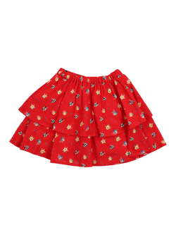 The New Society Kids' Amapola Skirt, Red - view 2, Amapola Print