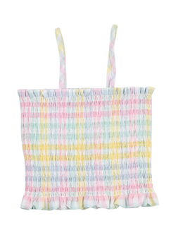 The New Society Kids' Mallow Top, Mallow Check, Mallow Check