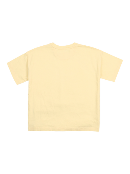 The New Society Kids' Logo T-Shirt, Soft Lemon - view 2, Soft Lemon