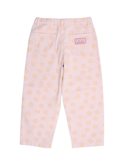 The New Society Kids' Smiley Denim Trousers, Smiley Print - view 2, Smiley Print