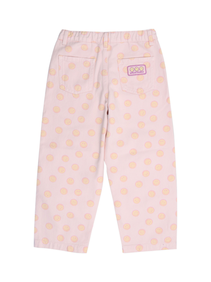 The New Society Kids' Smiley Denim Trousers, Smiley Print - view 2, Smiley Print